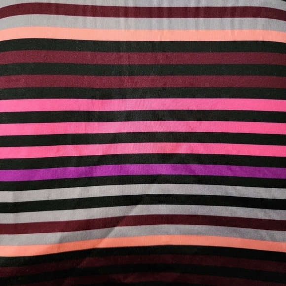 Gap Fit Pink Striped Athletic Tank Top Women's Small S Strappy Criss Cross Back - Picture 4 of 7